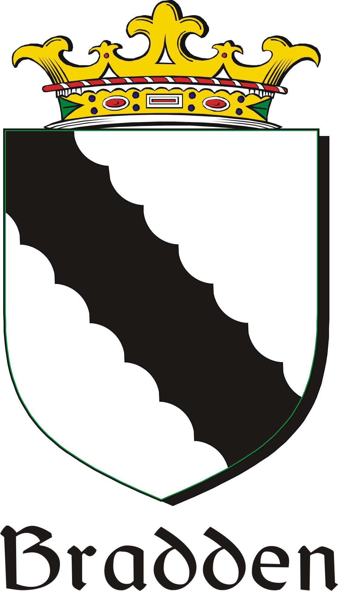 Thumbnail Bradden Family Crest / Irish Coat of Arms Image Download