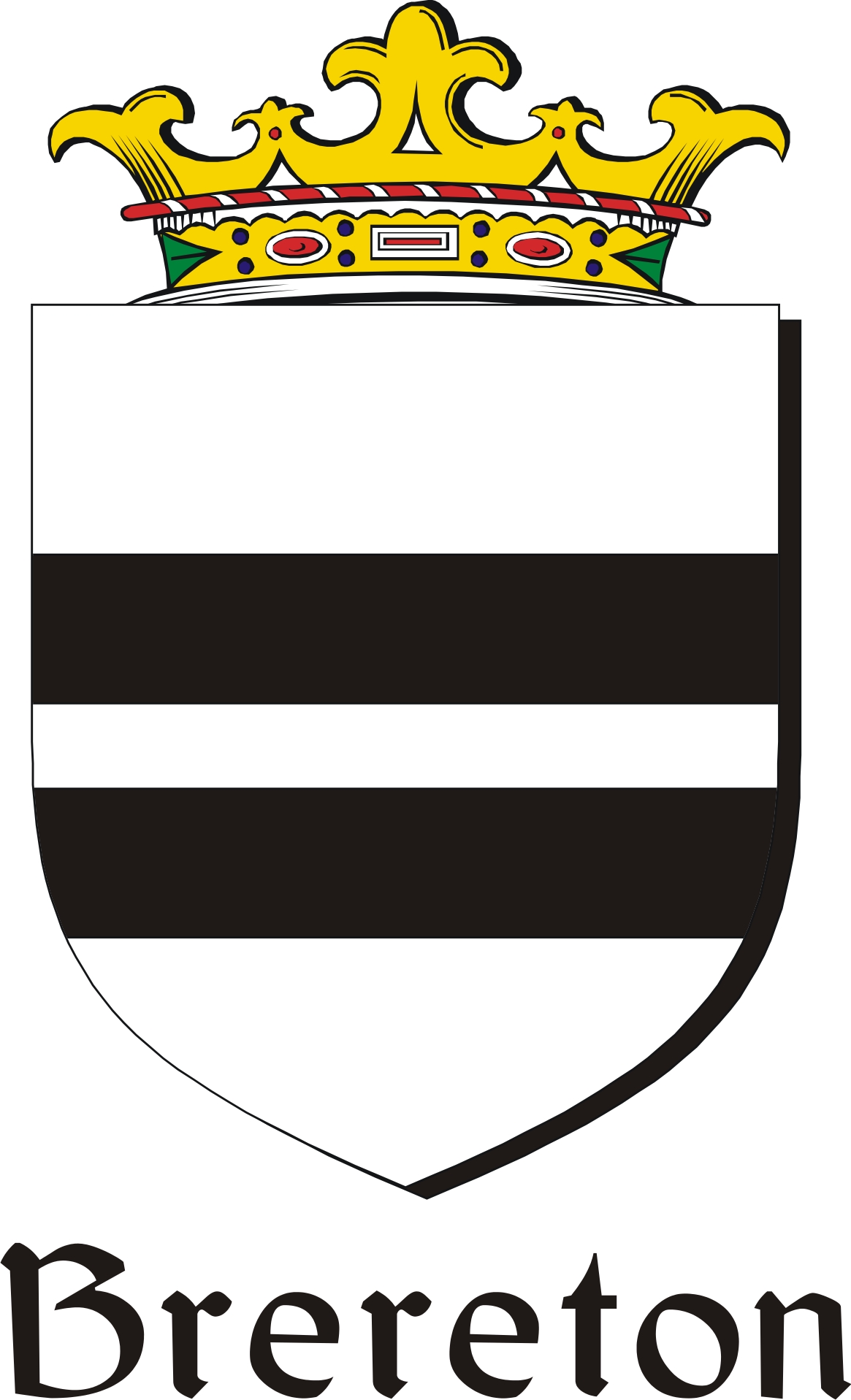 Thumbnail Brereton Family Crest / Irish Coat of Arms Image Download