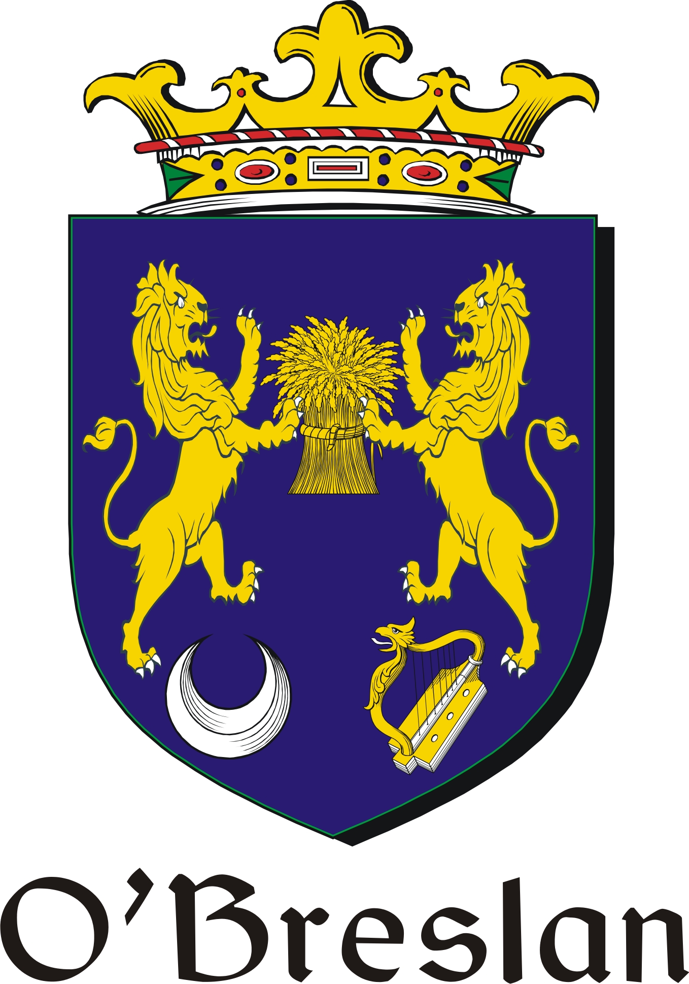 Thumbnail Breslan-O Family Crest / Irish Coat of Arms Image Download