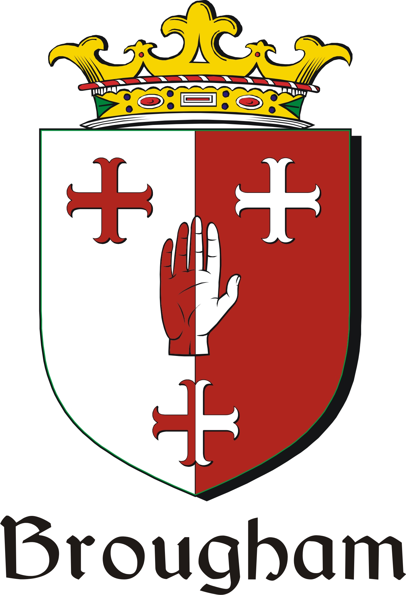 Thumbnail Brougham Family Crest / Irish Coat of Arms Image Download