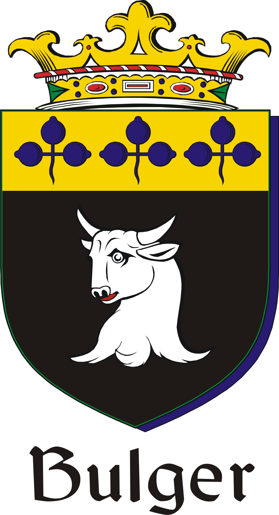 Thumbnail Bulger Family Crest / Irish Coat of Arms Image Download