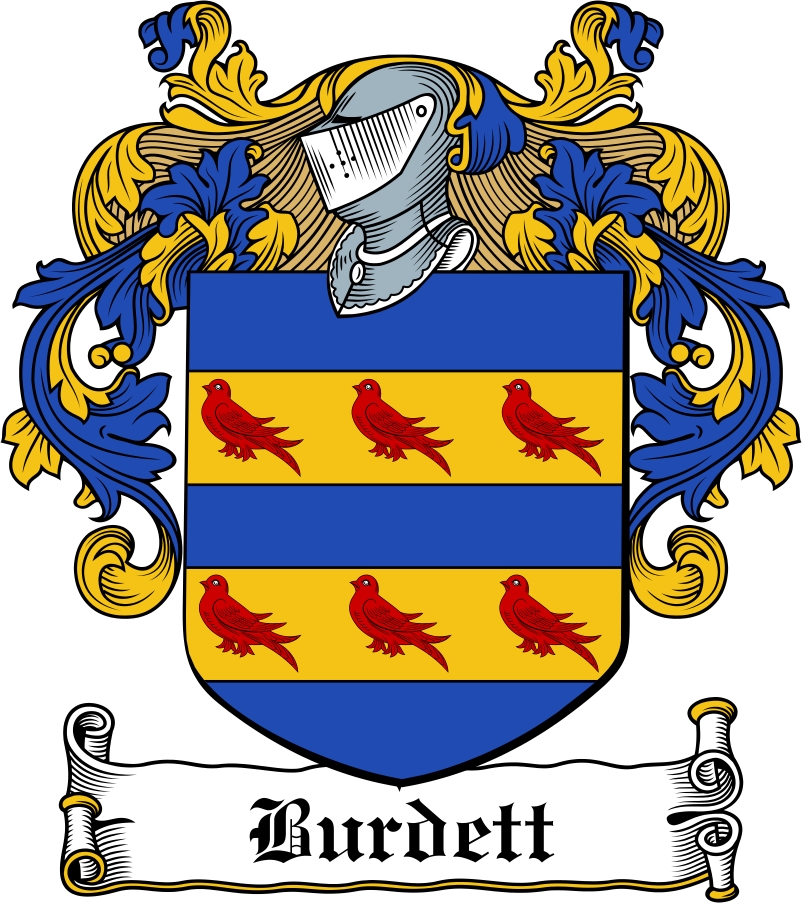 Thumbnail Burdett Family Crest / Irish Coat of Arms Image Download