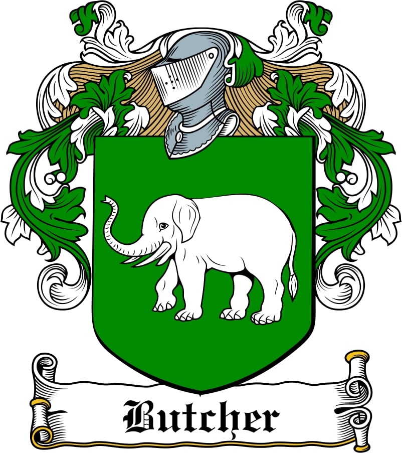 Thumbnail Butcher Family Crest / Irish Coat of Arms Image Download