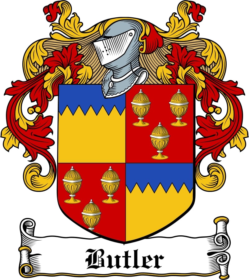 Thumbnail Butler Family Crest / Irish Coat of Arms Image Download