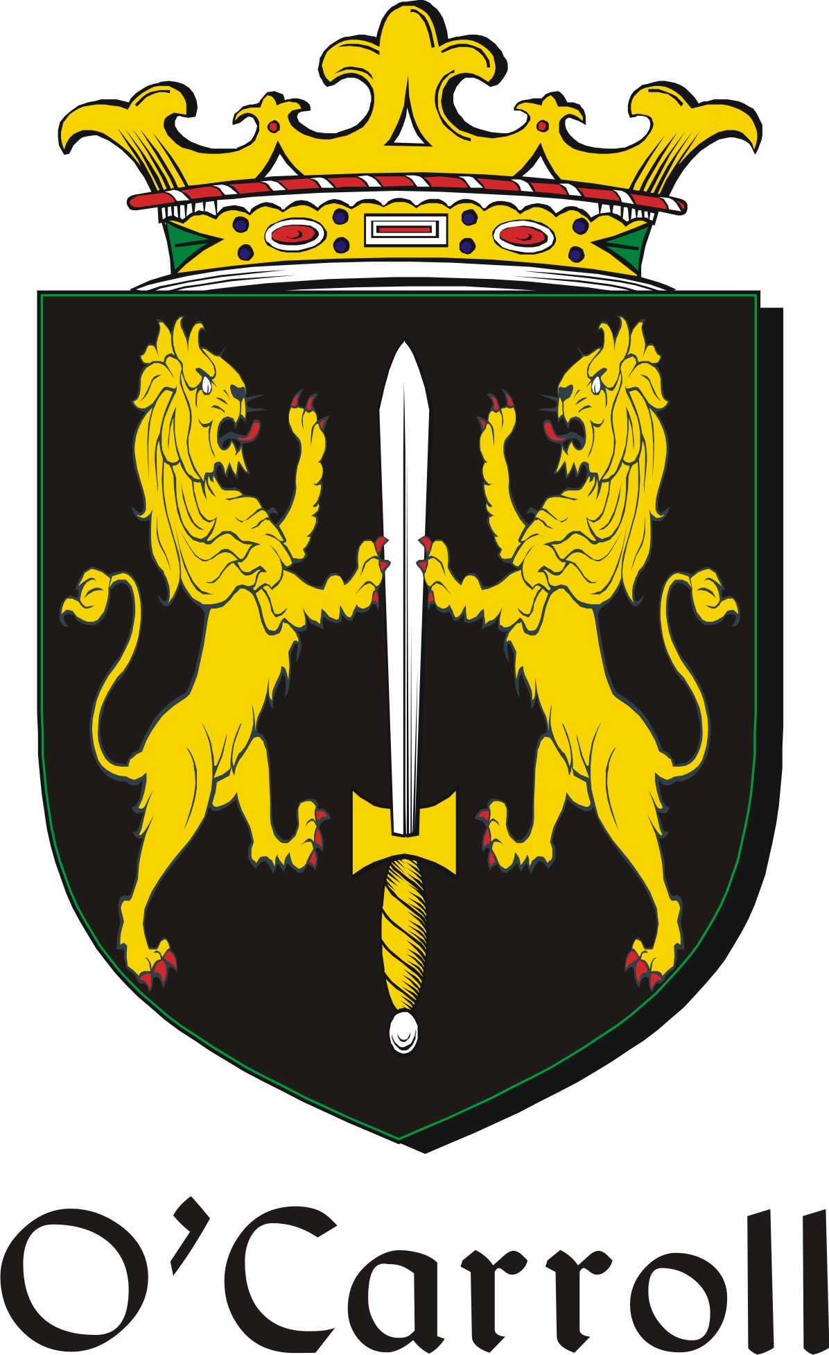 Thumbnail Carroll-O Family Crest / Irish Coat of Arms Image Download