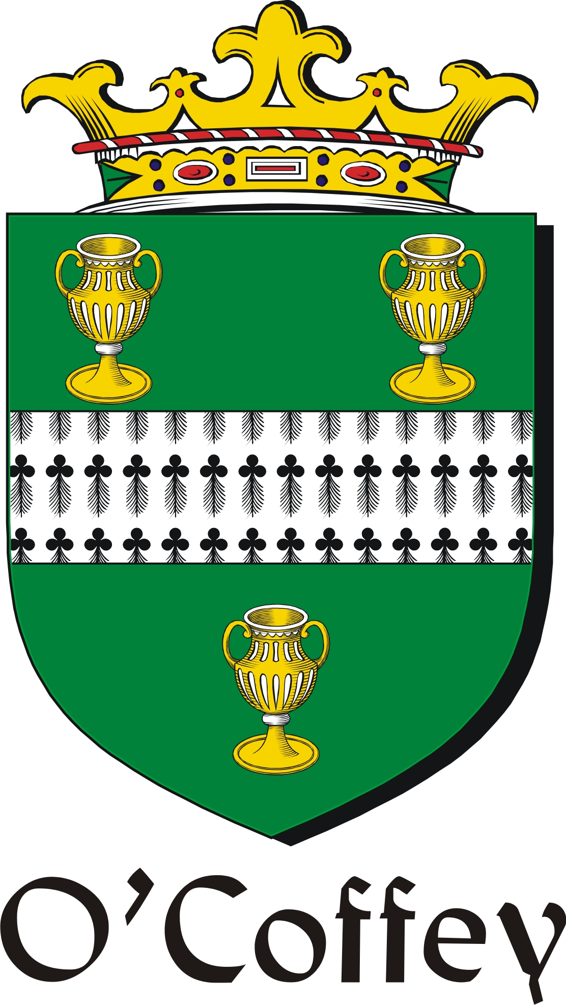 Thumbnail Coffey-O Family Crest / Irish Coat of Arms Image Download