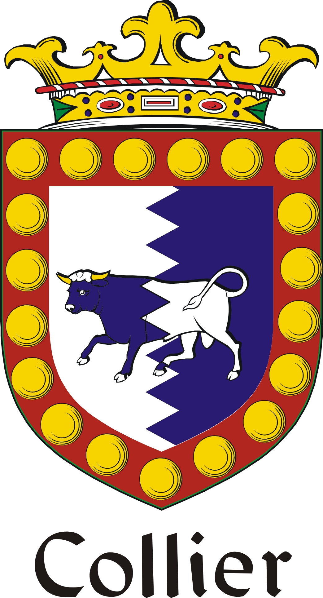Thumbnail Collier Family Crest / Irish Coat of Arms Image Download