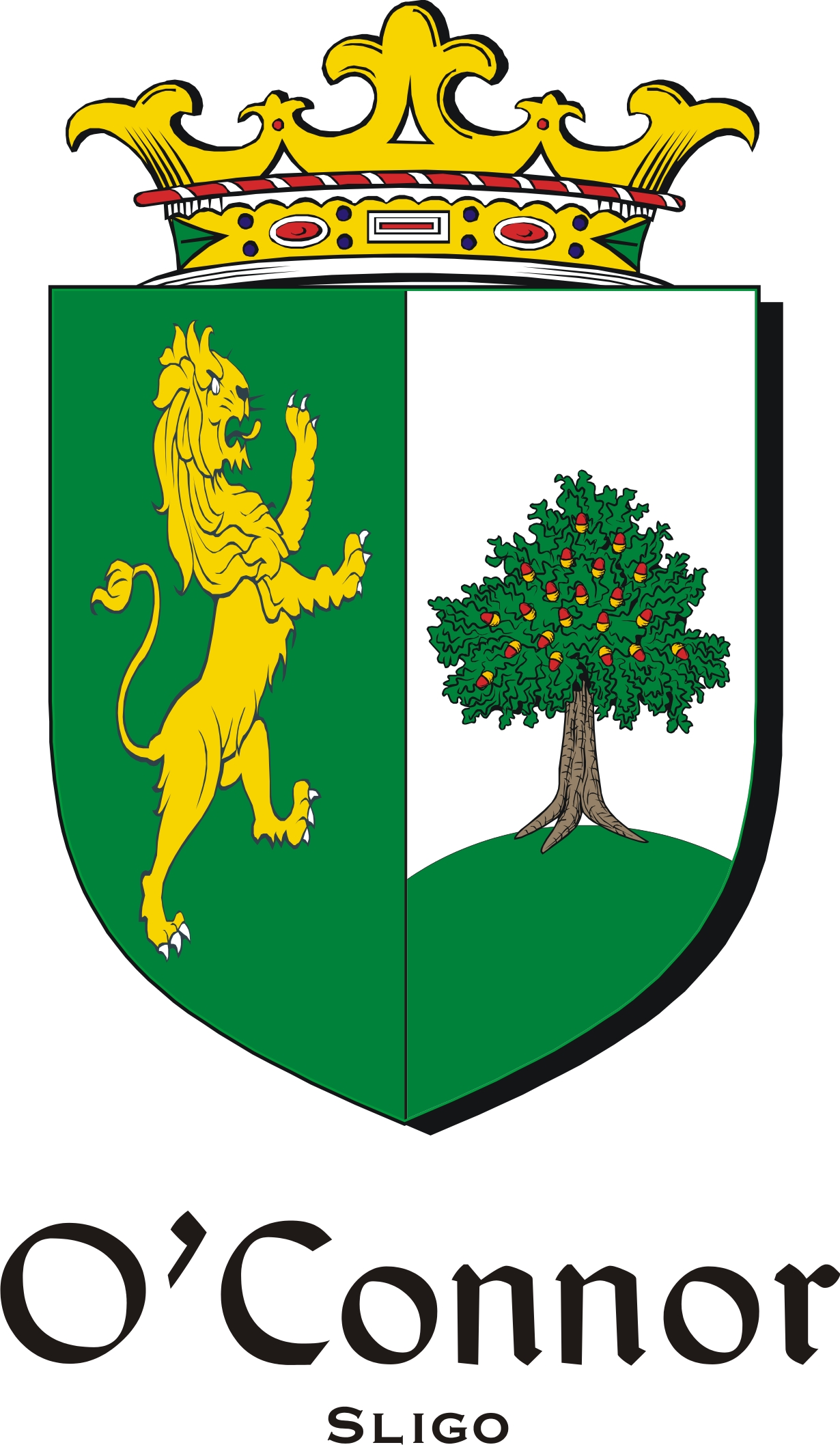 Thumbnail Connor-O-Sligo Family Crest / Irish Coat of Arms Image Download