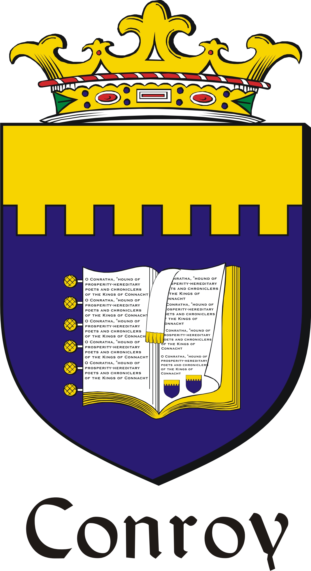 Thumbnail Conroy Family Crest / Irish Coat of Arms Image Download