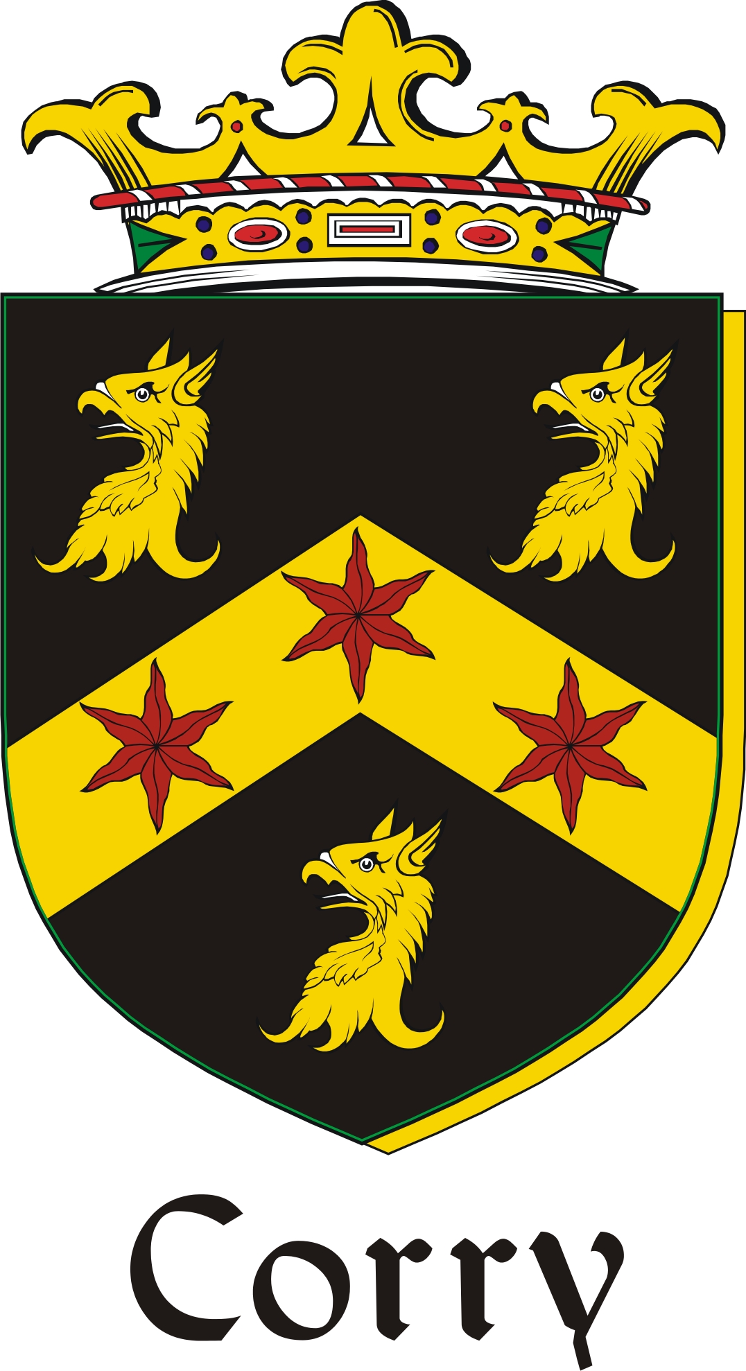 Thumbnail Corry Family Crest / Irish Coat of Arms Image Download