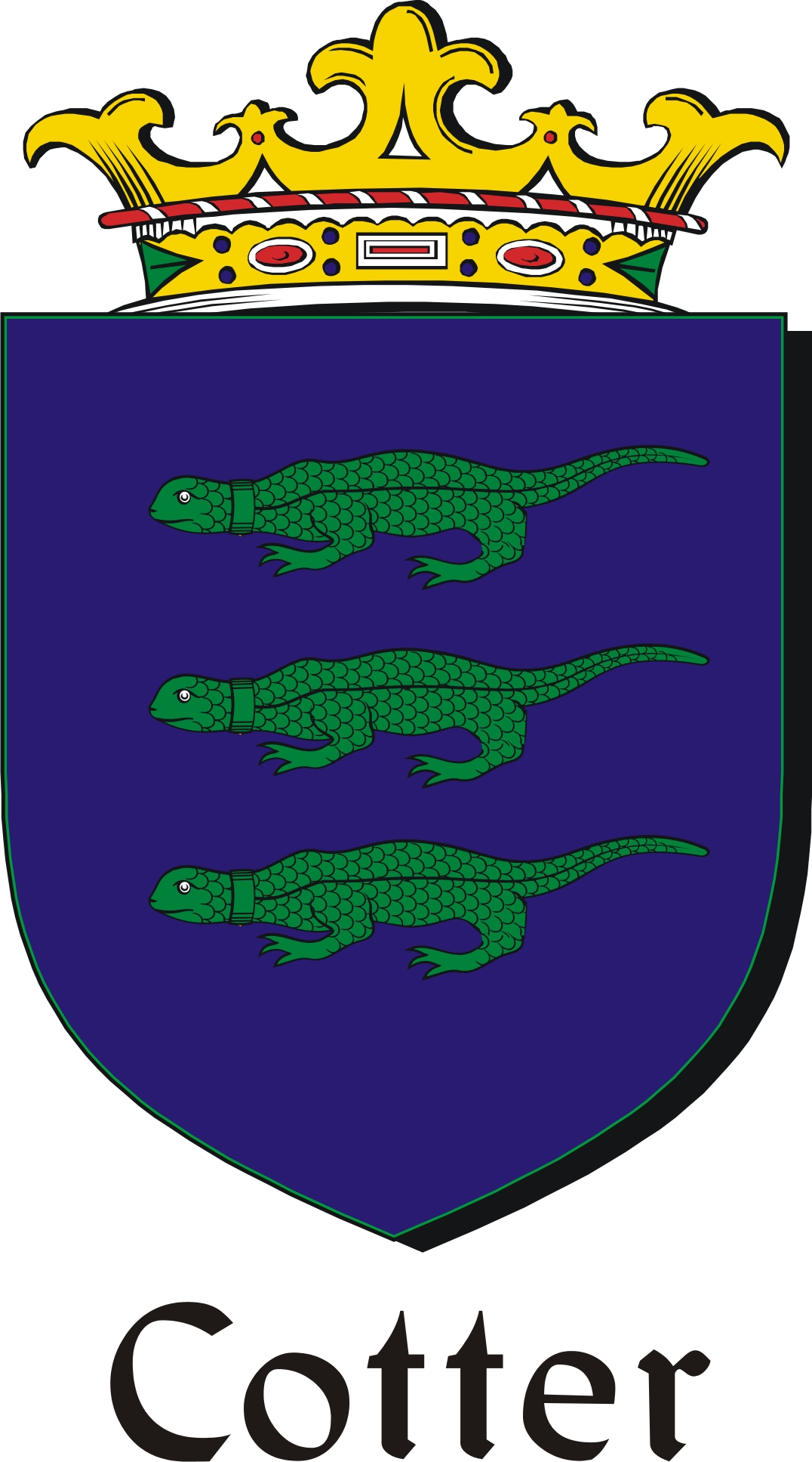 Thumbnail Cotter Family Crest / Irish Coat of Arms Image Download