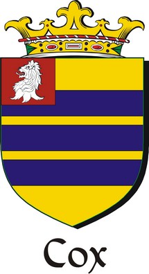 Thumbnail Cox Family Crest / Irish Coat of Arms Image Download