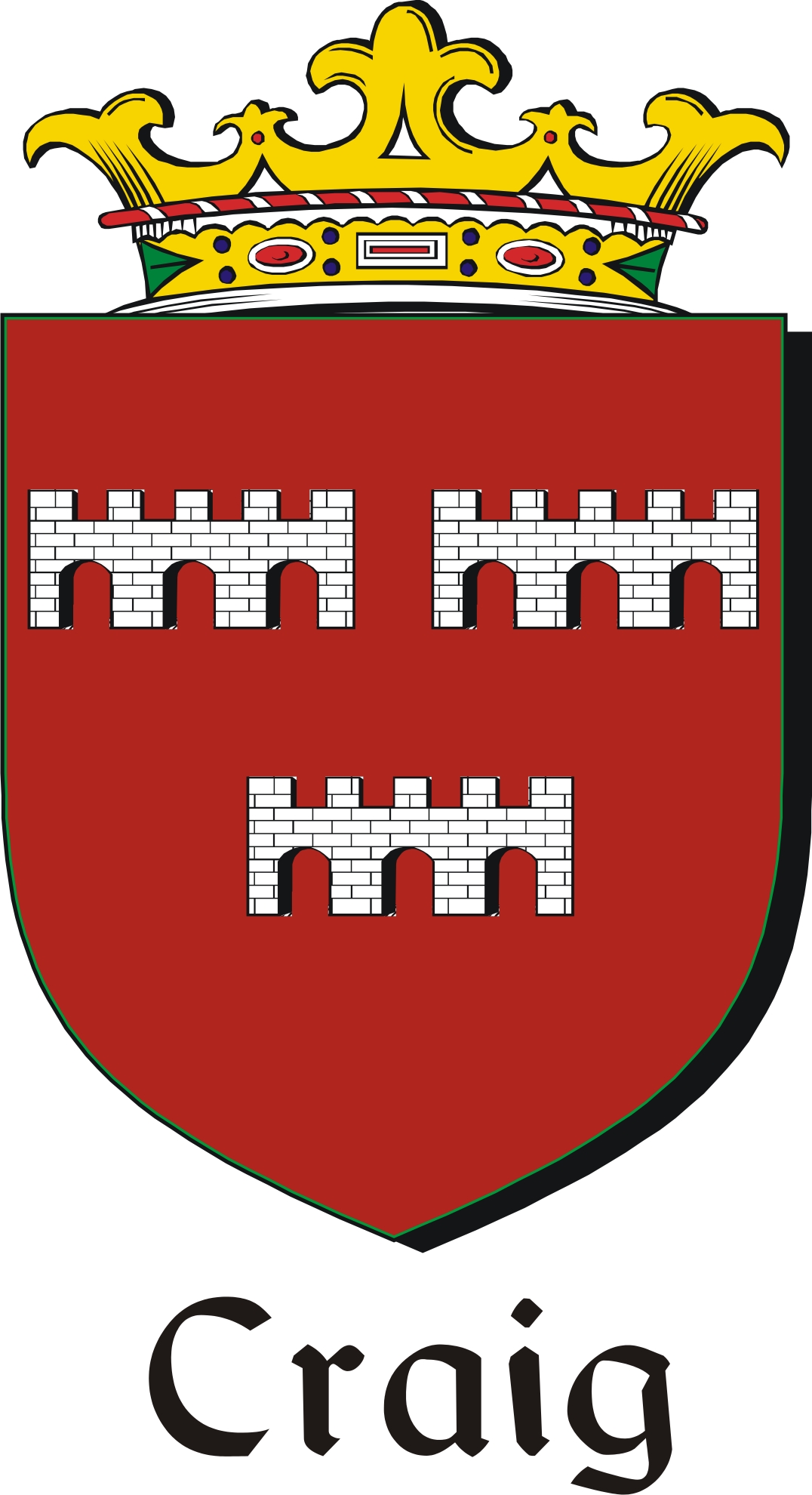 Thumbnail Craig Family Crest / Irish Coat of Arms Image Download