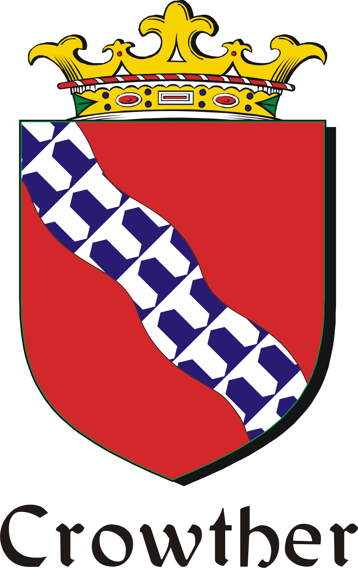 Thumbnail Crowther Family Crest / Irish Coat of Arms Image Download