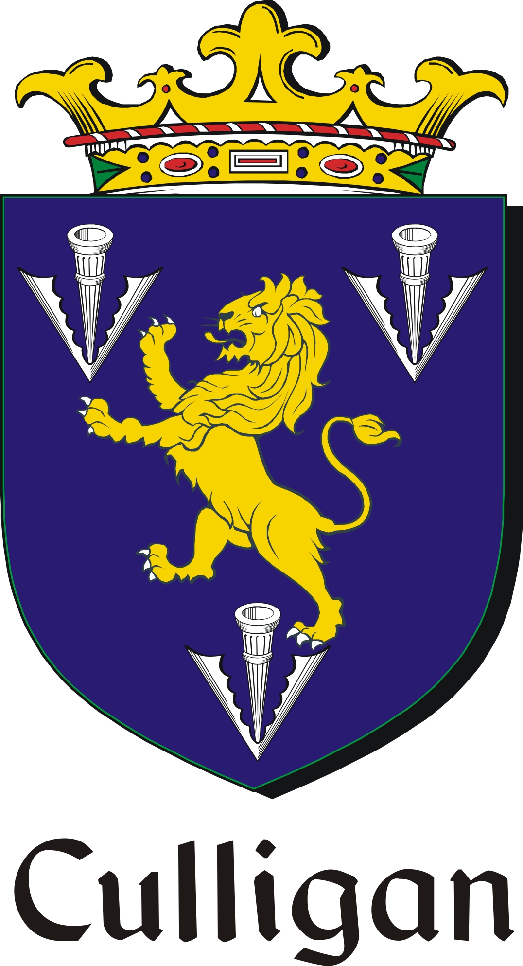 Thumbnail Culligan Family Crest / Irish Coat of Arms Image Download