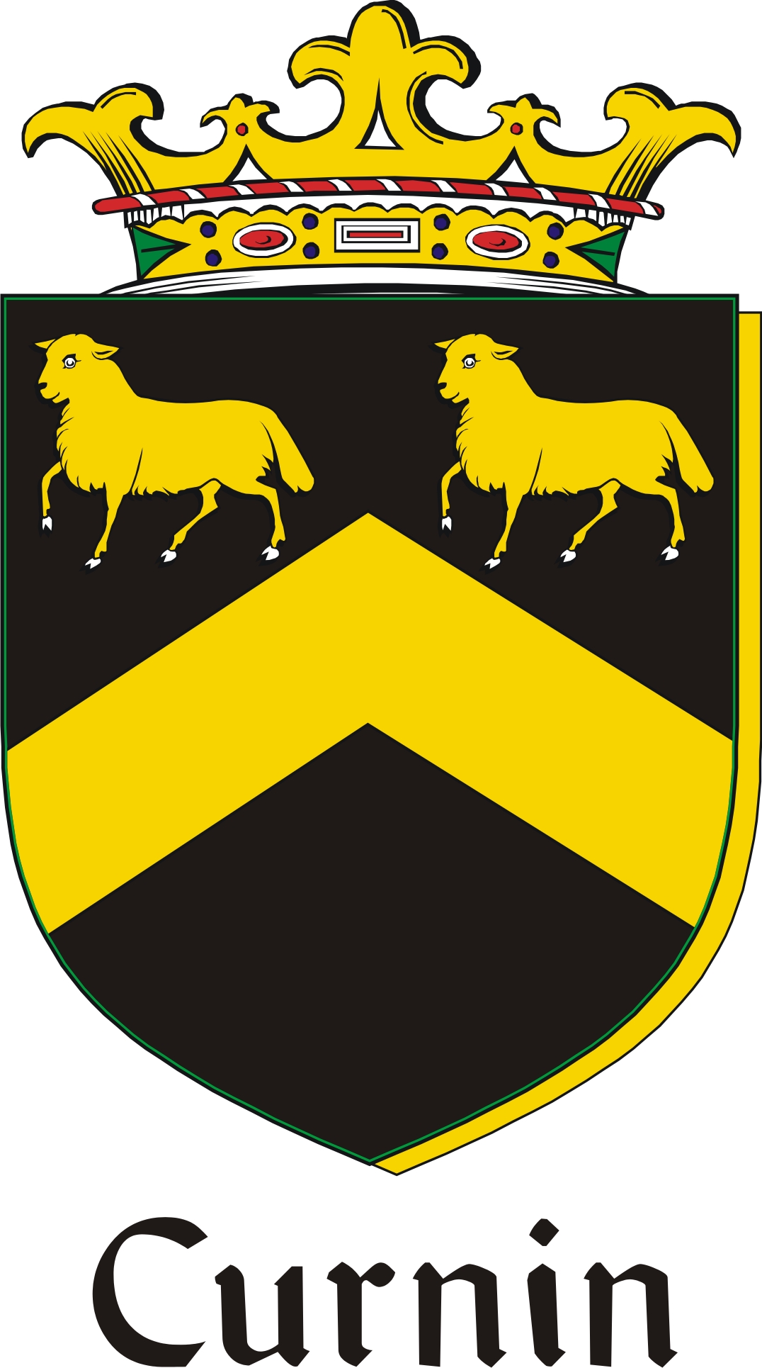 Thumbnail Curnin Family Crest / Irish Coat of Arms Image Download