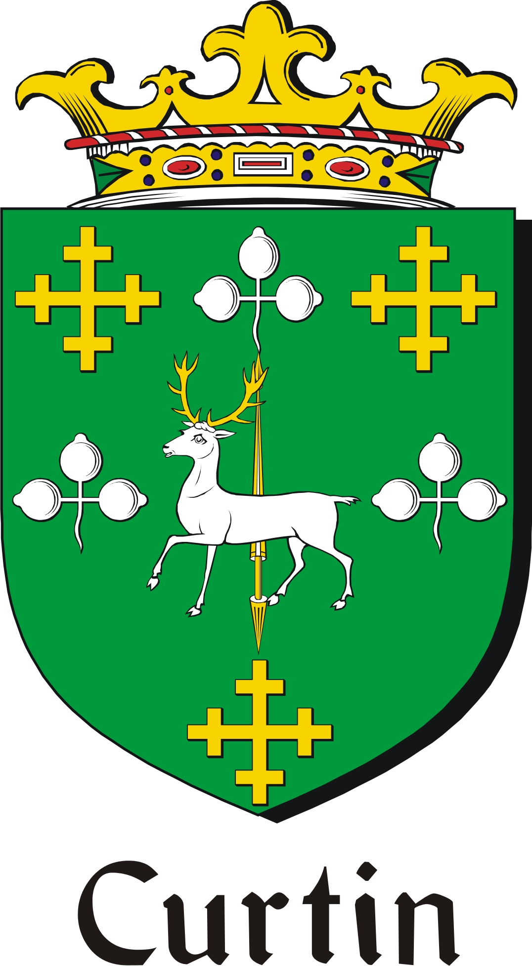 Thumbnail Curtin Family Crest / Irish Coat of Arms Image Download