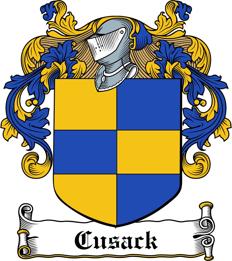 Thumbnail Cusack Family Crest / Irish Coat of Arms Image Download