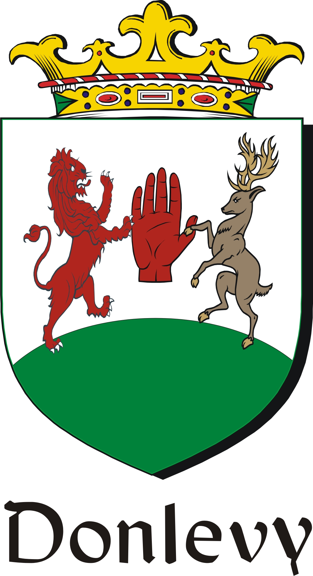 Thumbnail Donlevy Family Crest / Irish Coat of Arms Image Download