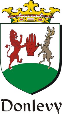 Thumbnail Donlevy Family Crest / Irish Coat of Arms Image Download