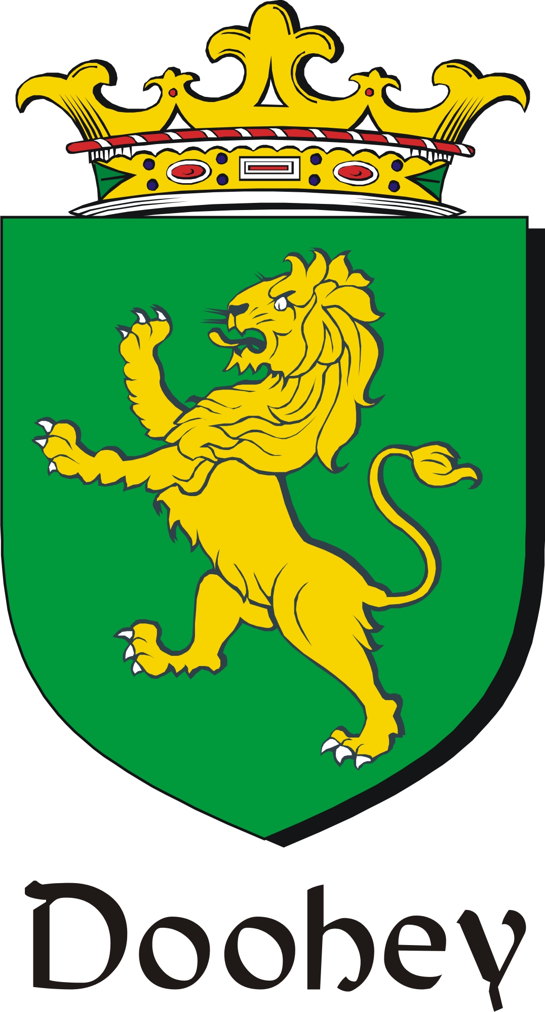 Thumbnail Doohey Family Crest / Irish Coat of Arms Image Download