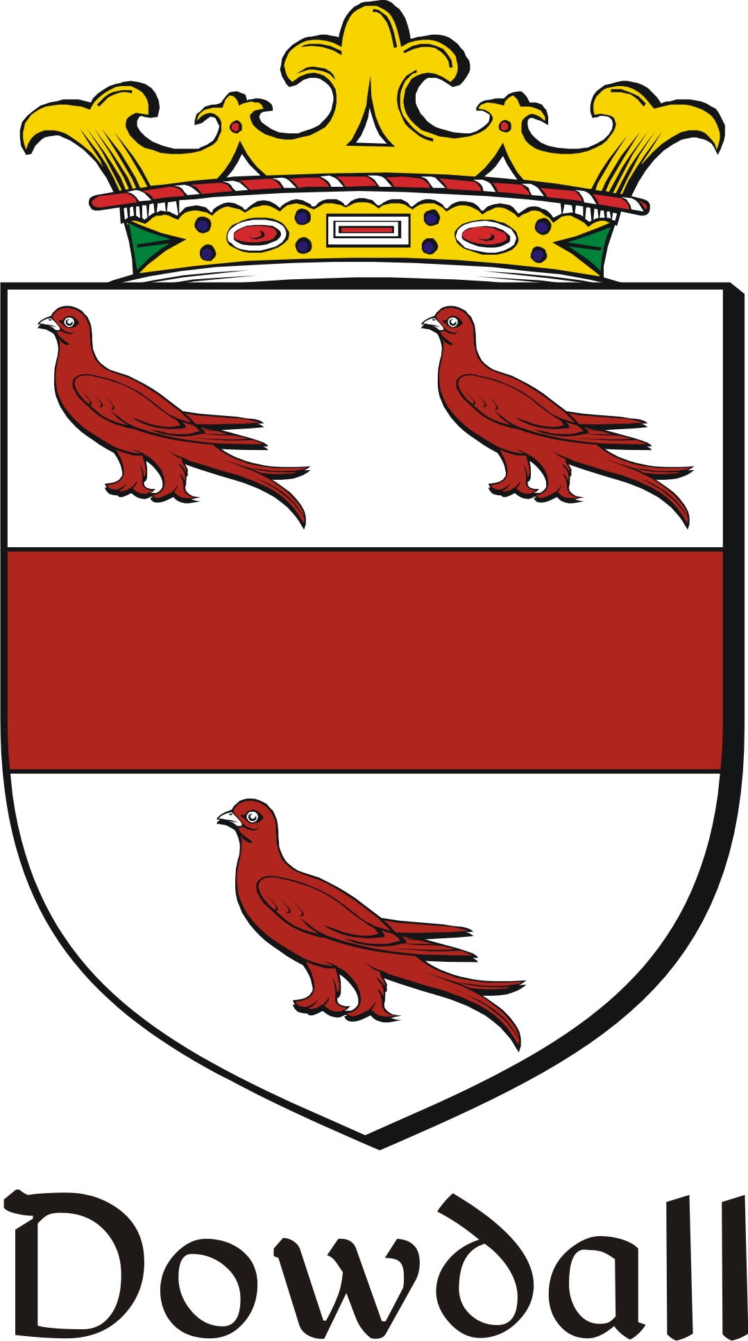 Thumbnail Dowdall Family Crest / Irish Coat of Arms Image Download