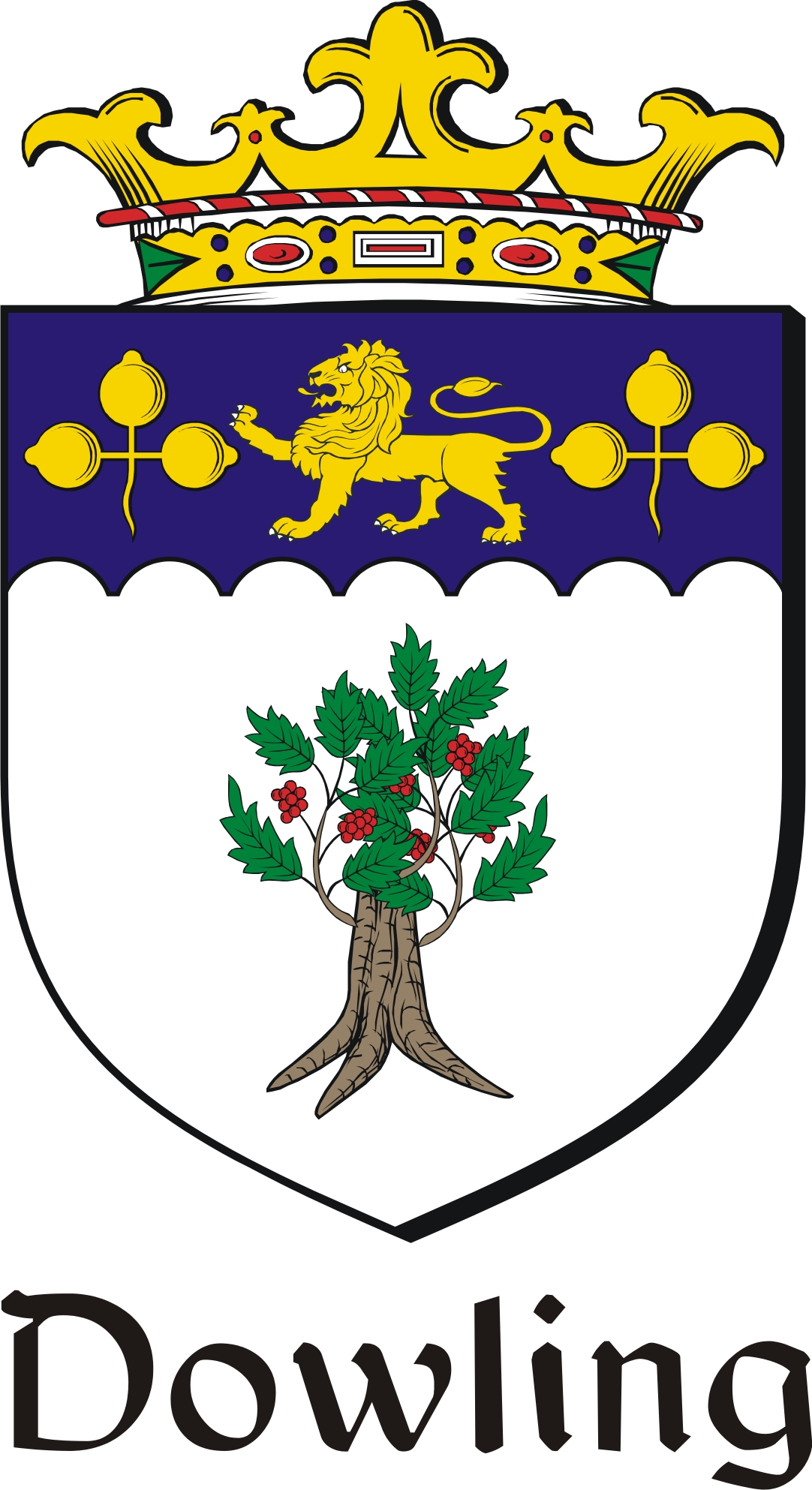 Thumbnail Dowling Family Crest / Irish Coat of Arms Image Download