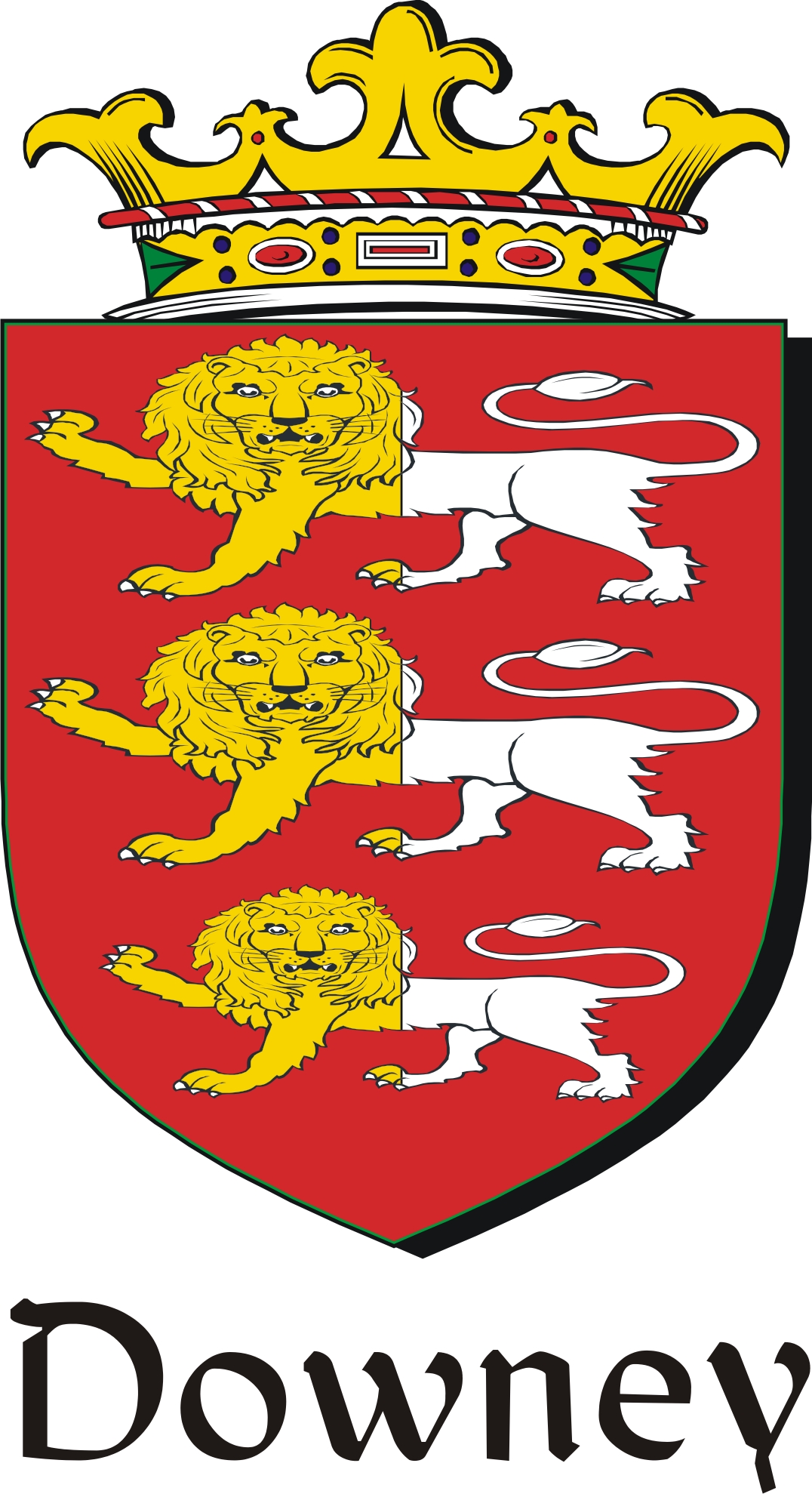 Thumbnail Downey Family Crest / Irish Coat of Arms Image Download