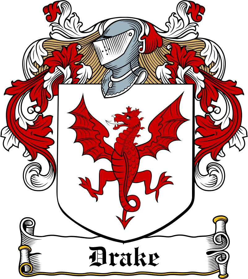 Thumbnail Drake Family Crest / Irish Coat of Arms Image Download