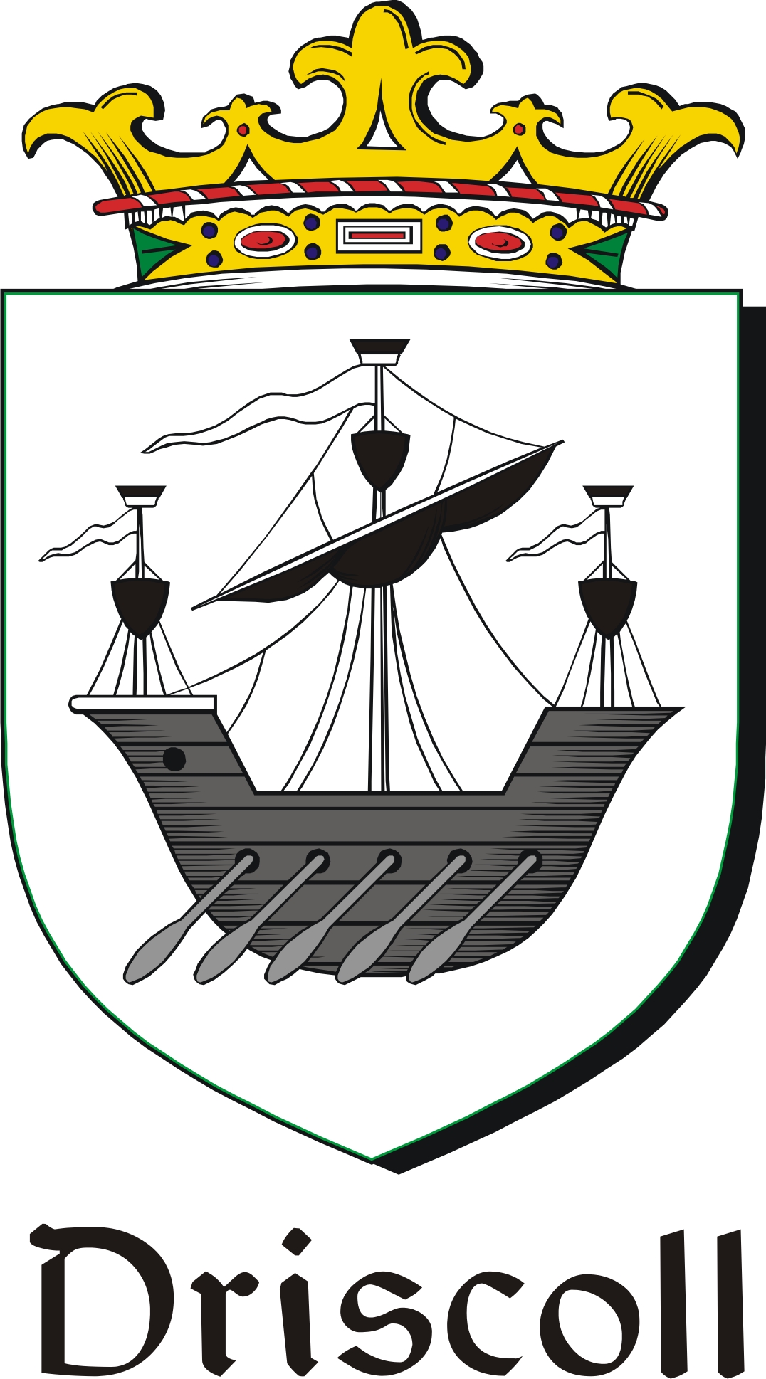 Thumbnail Driscoll Family Crest / Irish Coat of Arms Image Download