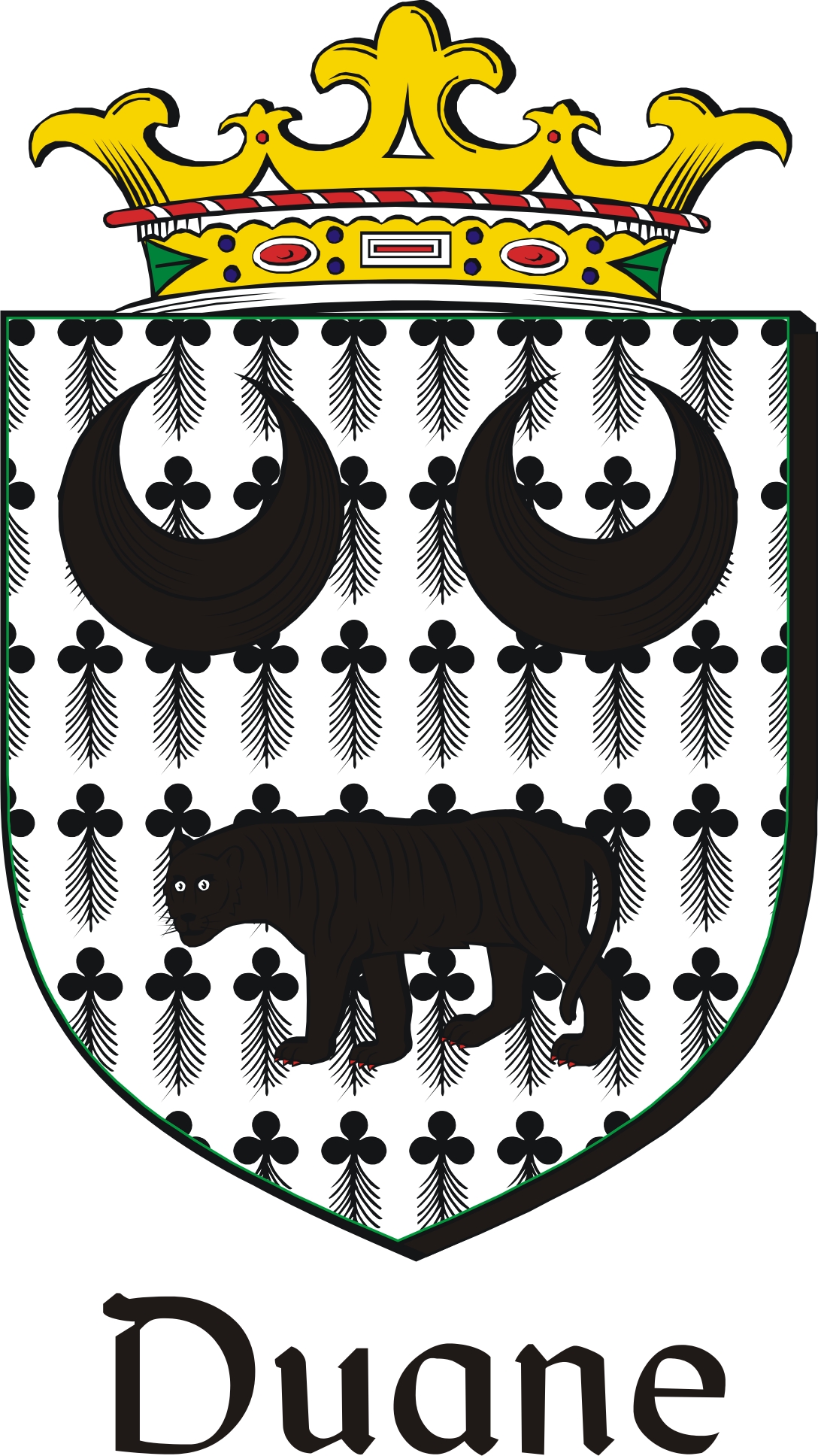 Thumbnail Duane Family Crest / Irish Coat of Arms Image Download