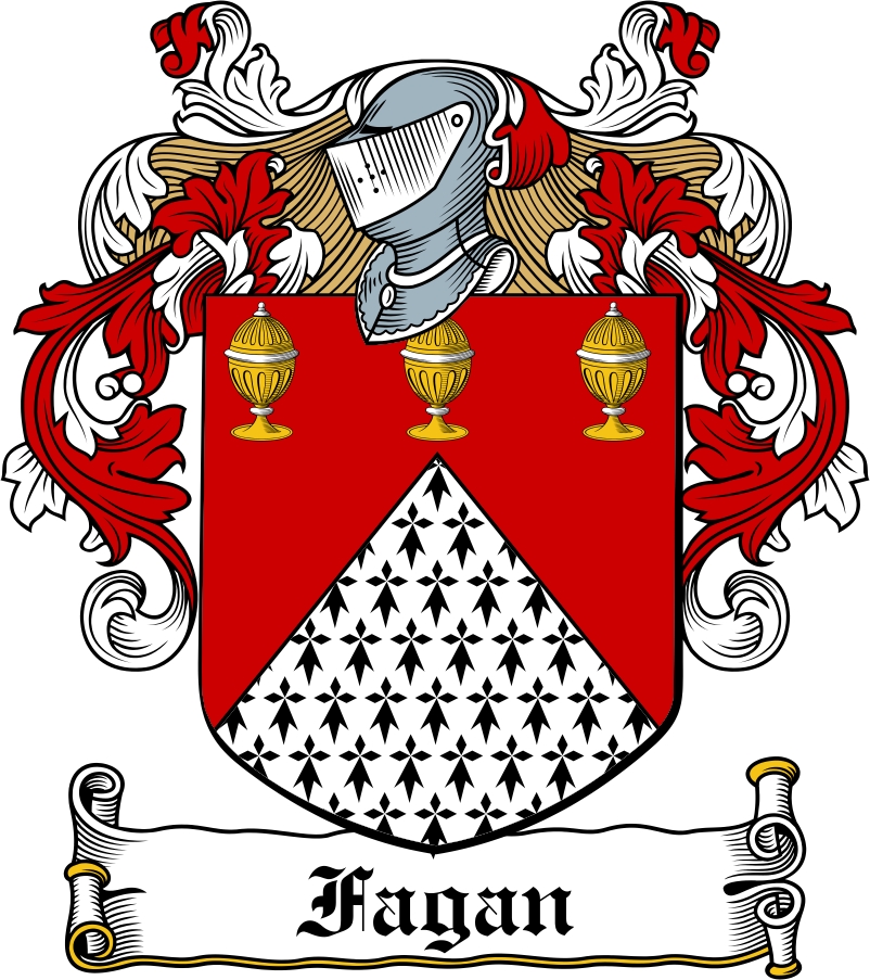 Thumbnail Fagan Family Crest / Irish Coat of Arms Image Download