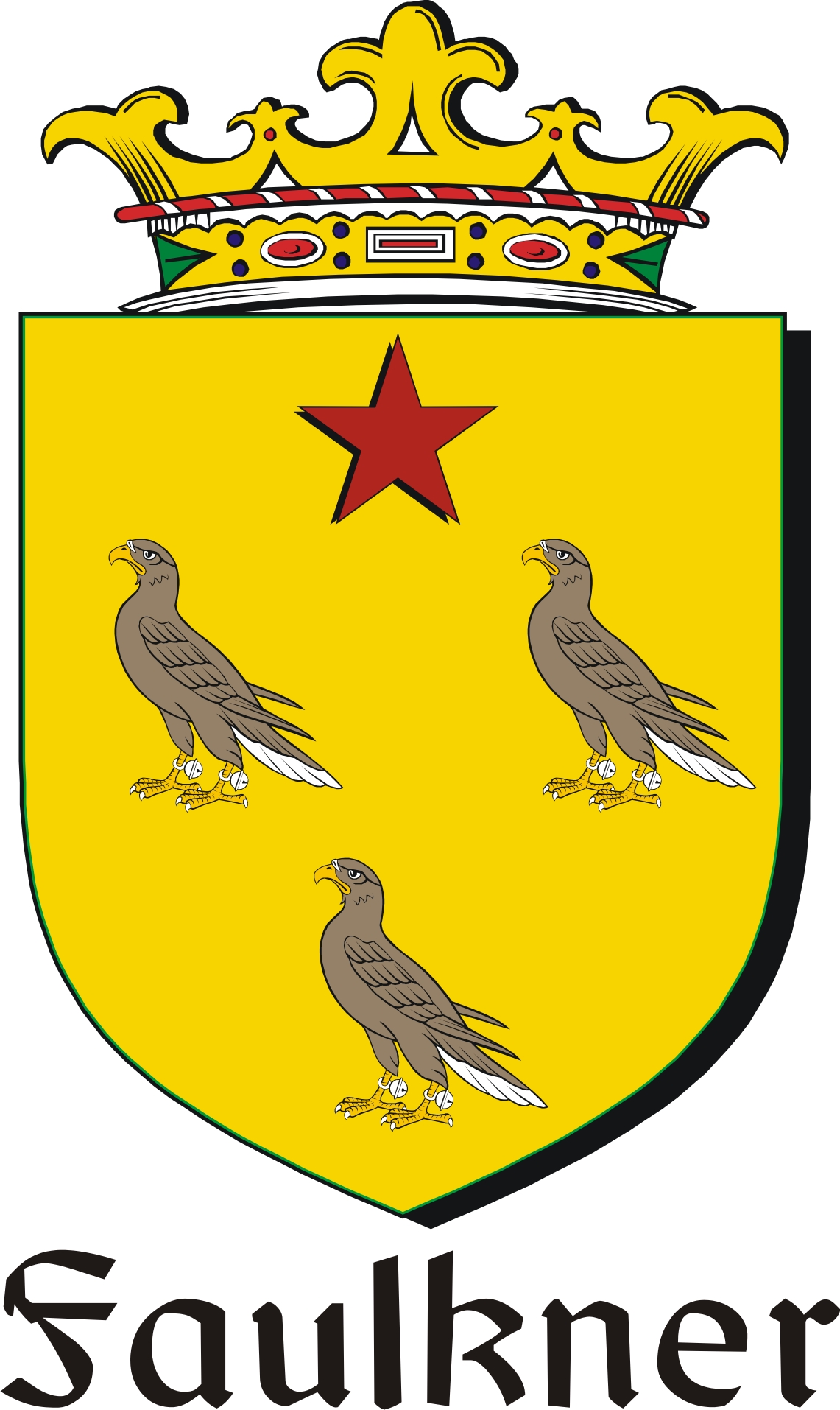 Thumbnail Faulkner Family Crest / Irish Coat of Arms Image Download