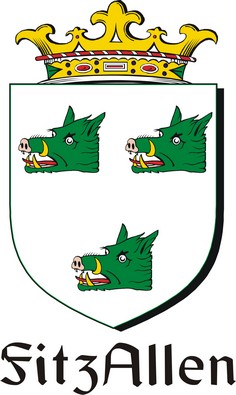 Thumbnail FitzAllen Family Crest / Irish Coat of Arms Image Download