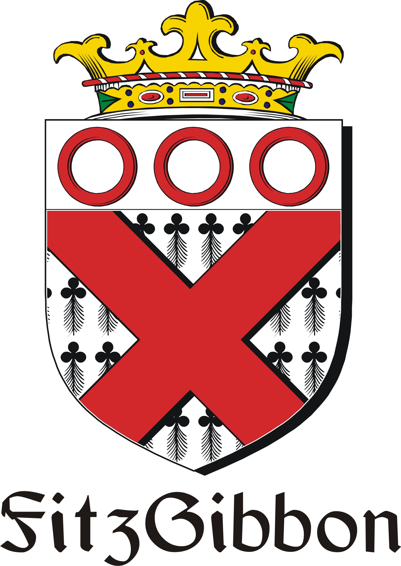 Thumbnail FitzGibbon Family Crest / Irish Coat of Arms Image Download
