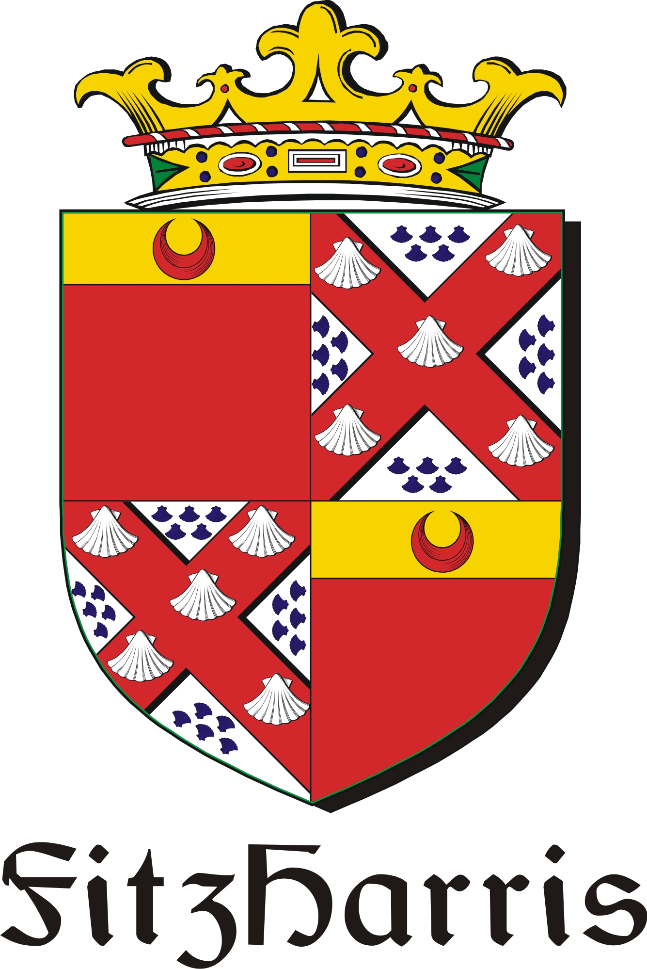 Thumbnail FitzHarris Family Crest / Irish Coat of Arms Image Download