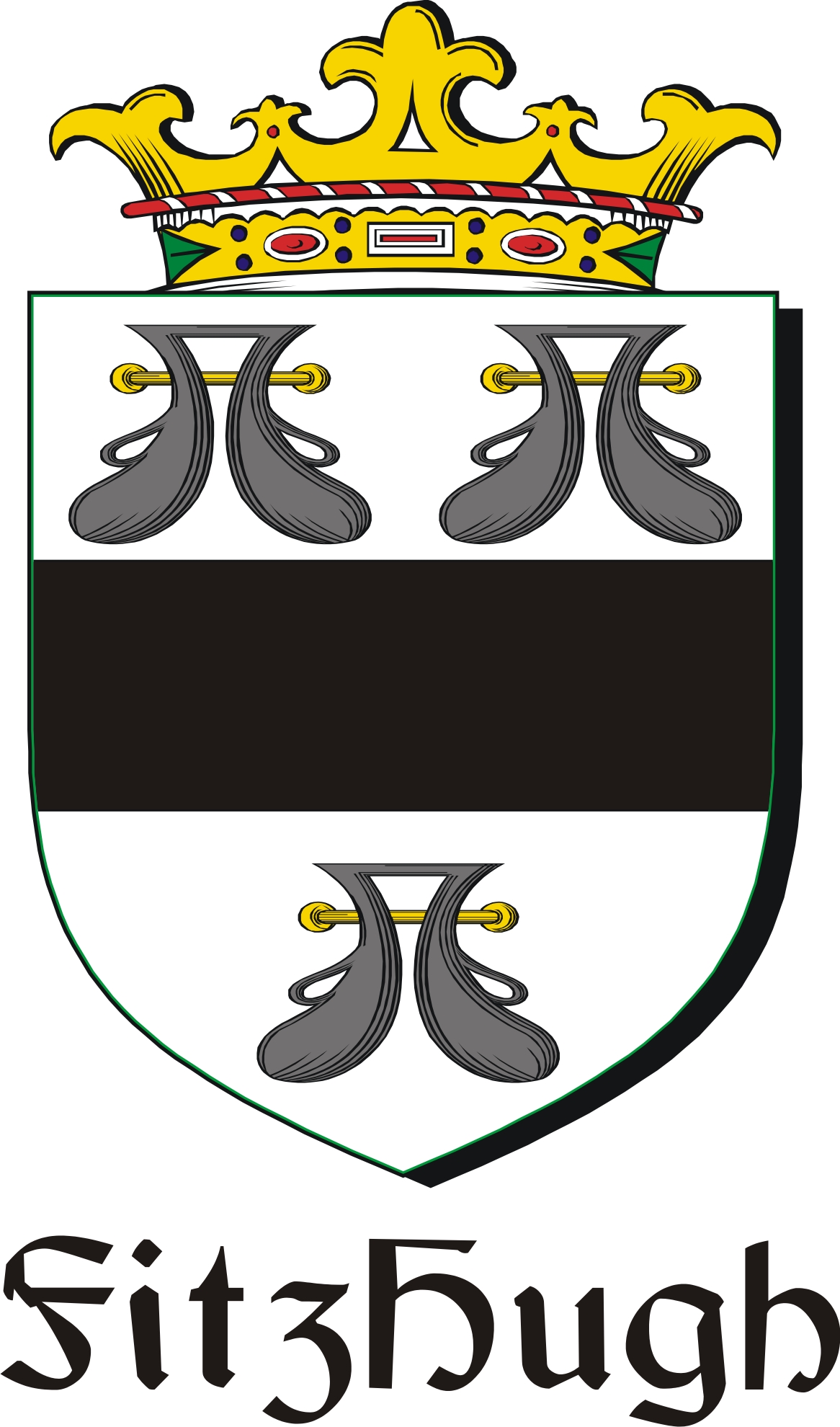 Thumbnail FitzHugh Family Crest / Irish Coat of Arms Image Download