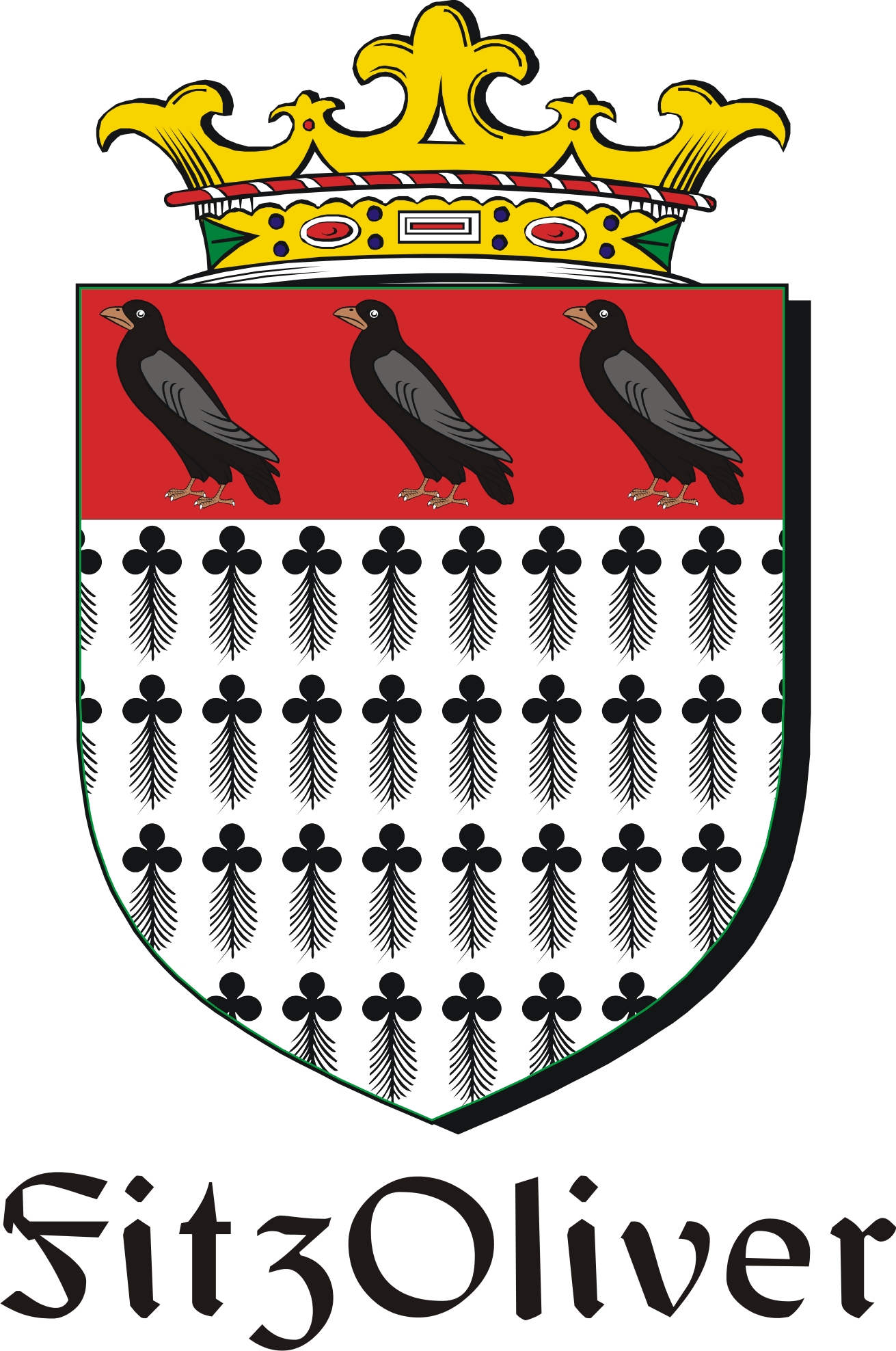 Thumbnail FitzOliver Family Crest / Irish Coat of Arms Image Download