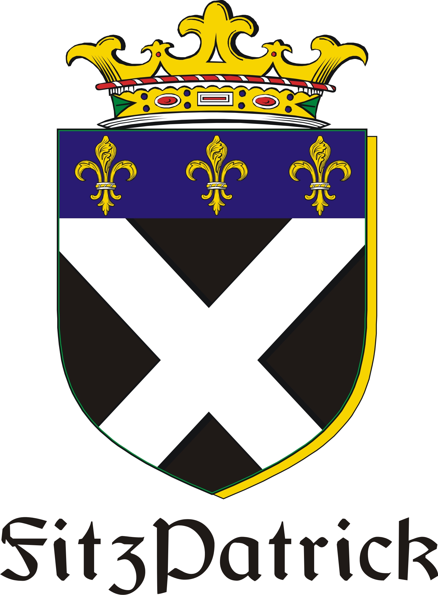 Thumbnail FitzPatrick Family Crest / Irish Coat of Arms Image Download