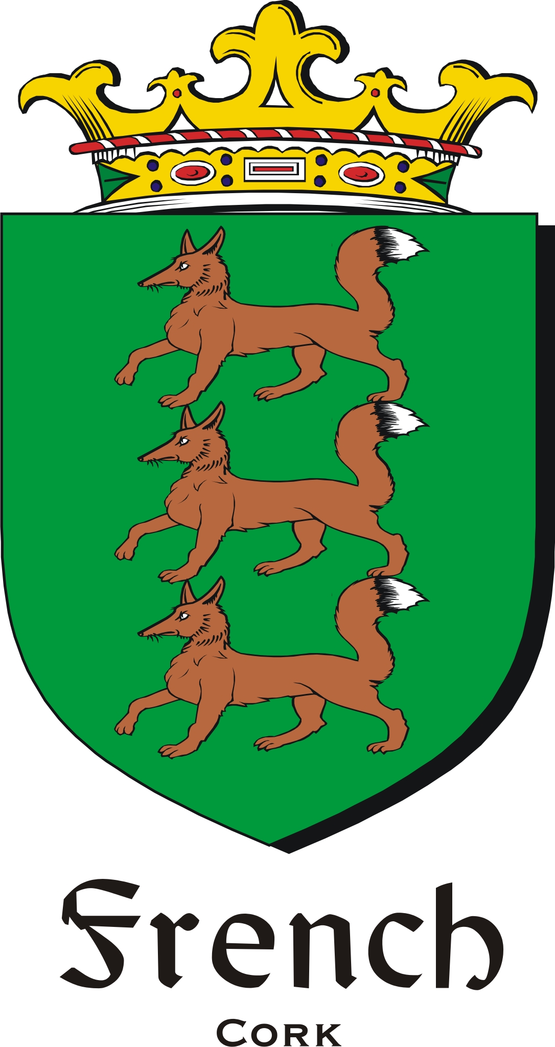 Thumbnail French-Cork Family Crest / Irish Coat of Arms Image Download