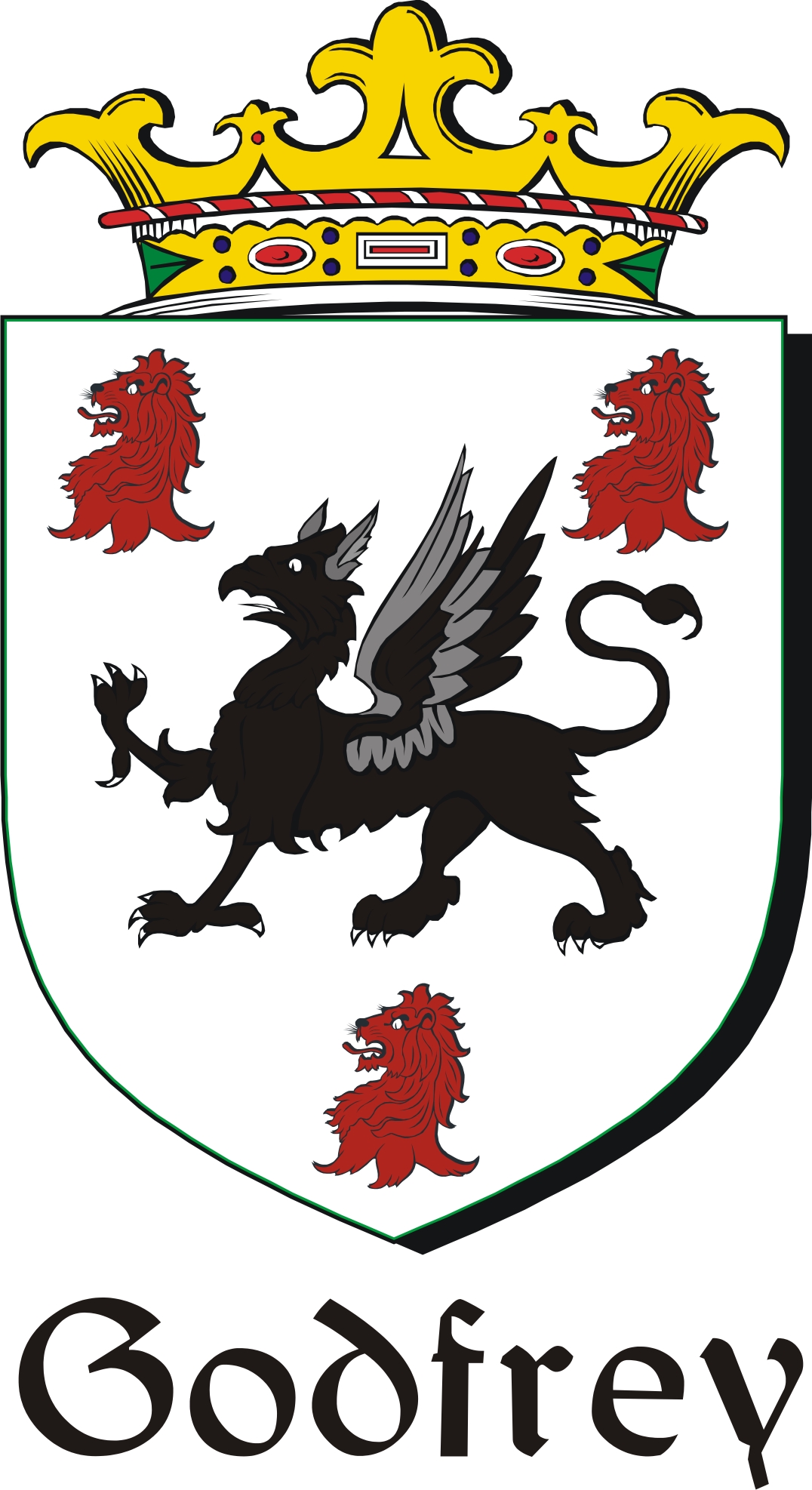 Thumbnail Godfrey Family Crest / Irish Coat of Arms Image Download