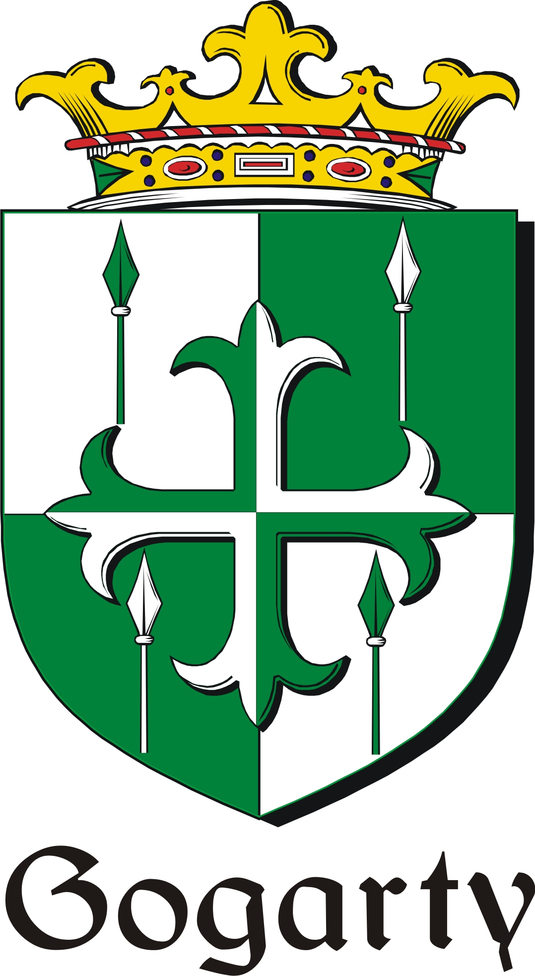 Thumbnail Gogarty Family Crest / Irish Coat of Arms Image Download
