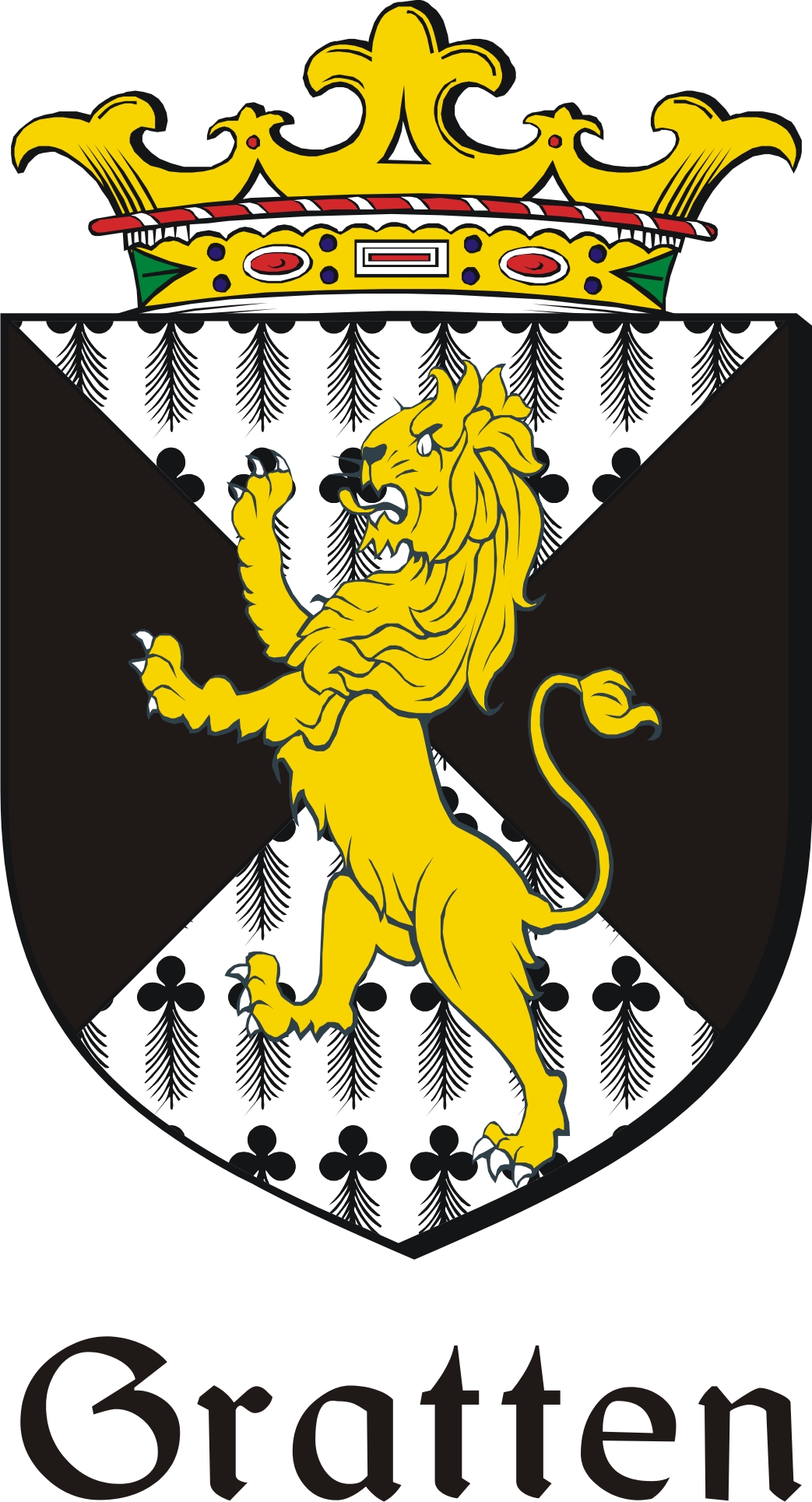 Thumbnail Gratten Family Crest / Irish Coat of Arms Image Download