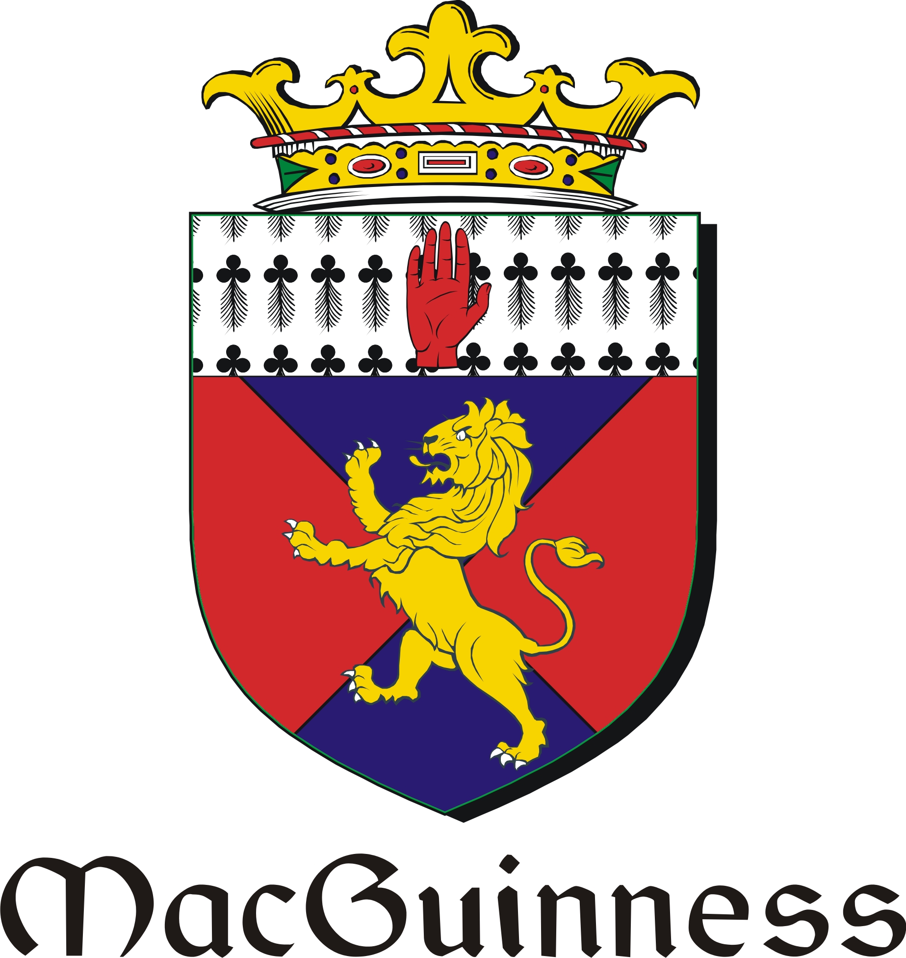 Thumbnail Guinness-Mac Family Crest / Irish Coat of Arms Image Download Thumbnail Guinness-Mac Family Crest / Irish Coat of Arms Image Download