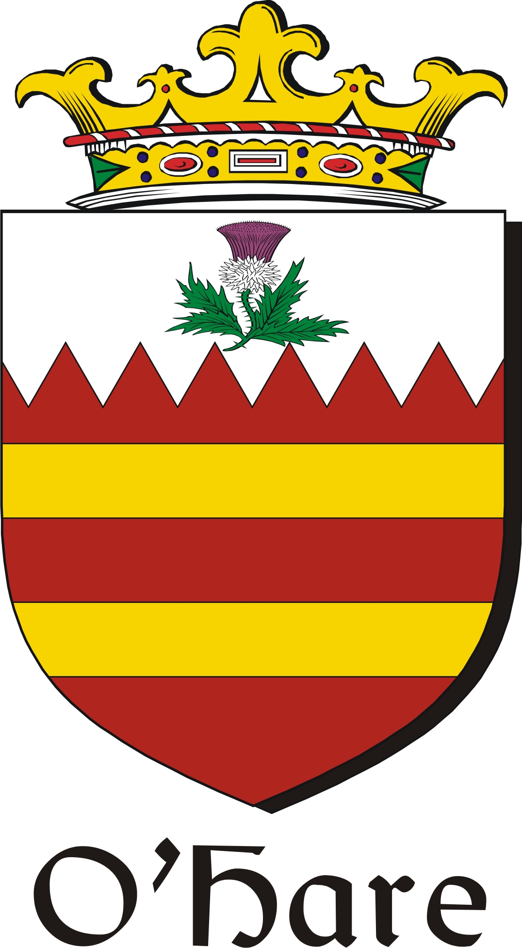 Thumbnail Hare-O Family Crest / Irish Coat of Arms Image Download