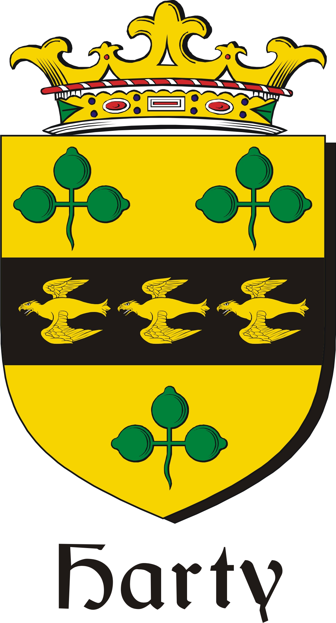 Thumbnail Harty Family Crest / Irish Coat of Arms Image Download