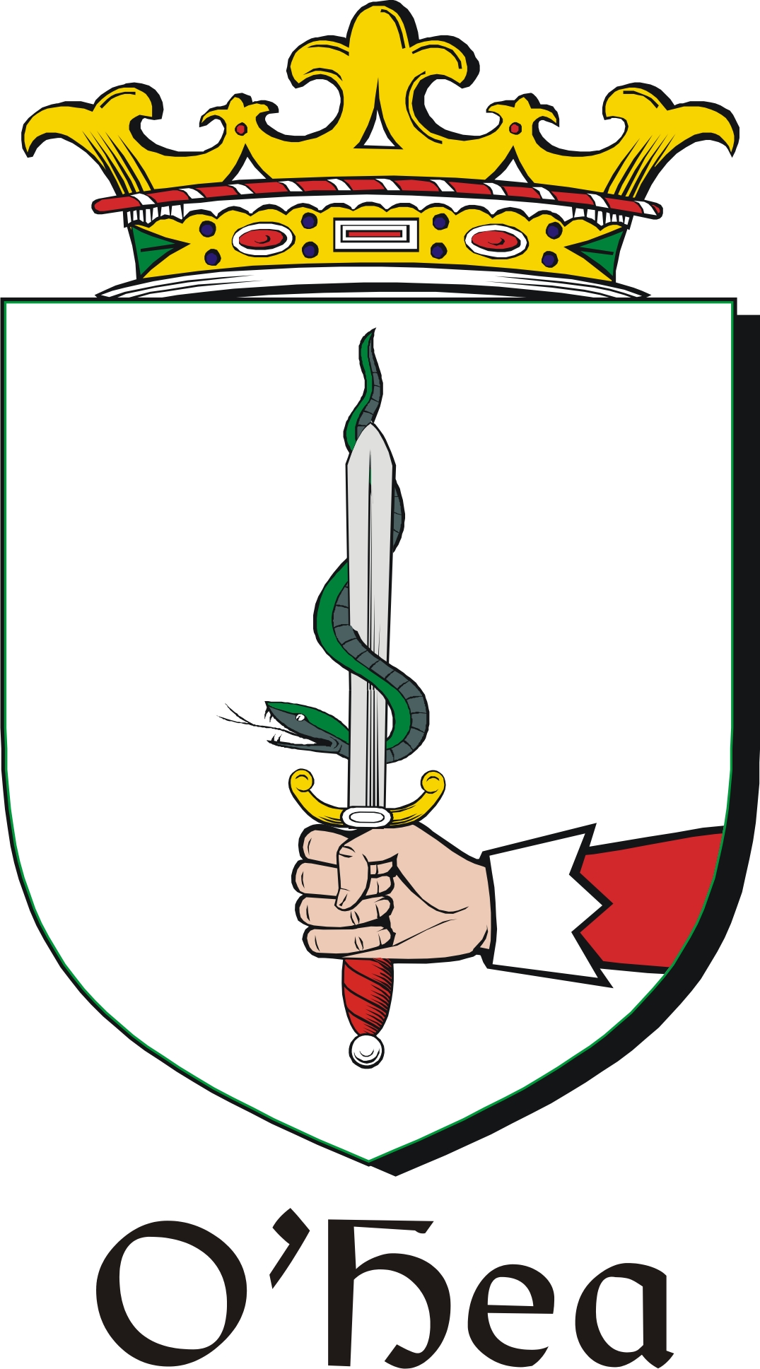 Thumbnail Hea-O Family Crest / Irish Coat of Arms Image Download