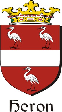 Thumbnail Heron Family Crest / Irish Coat of Arms Image Download