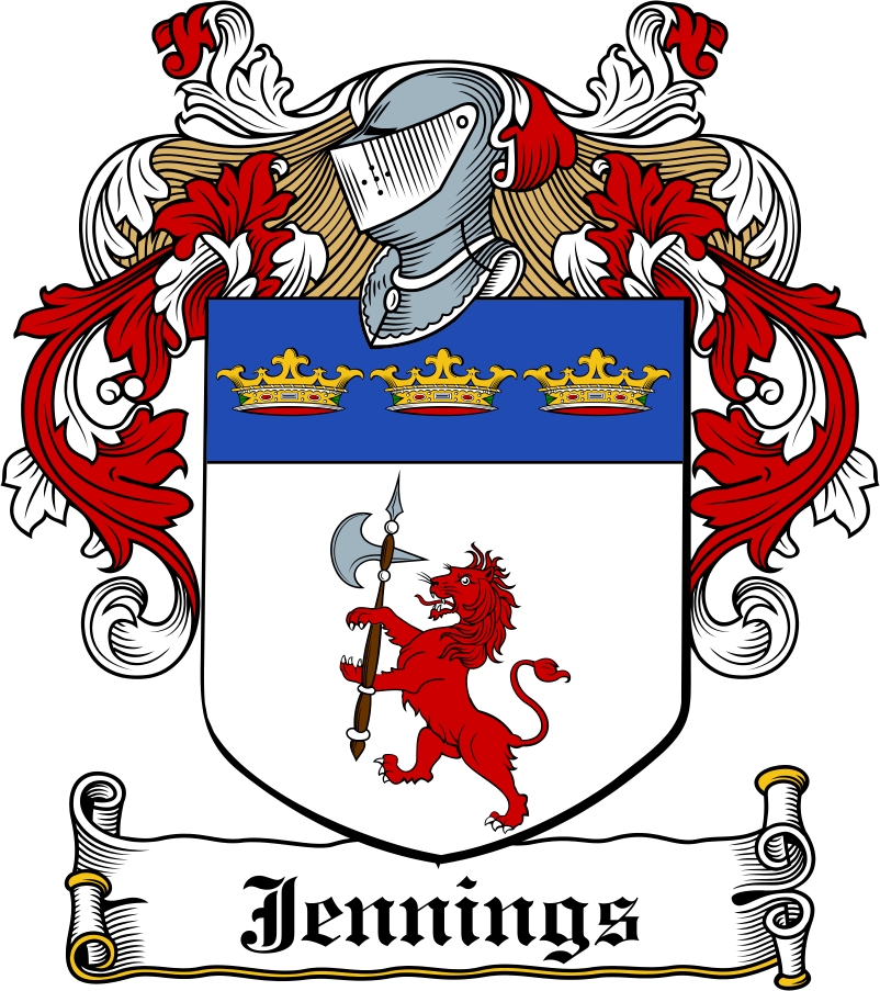 Thumbnail Jennings Family Crest / Irish Coat of Arms Image Download