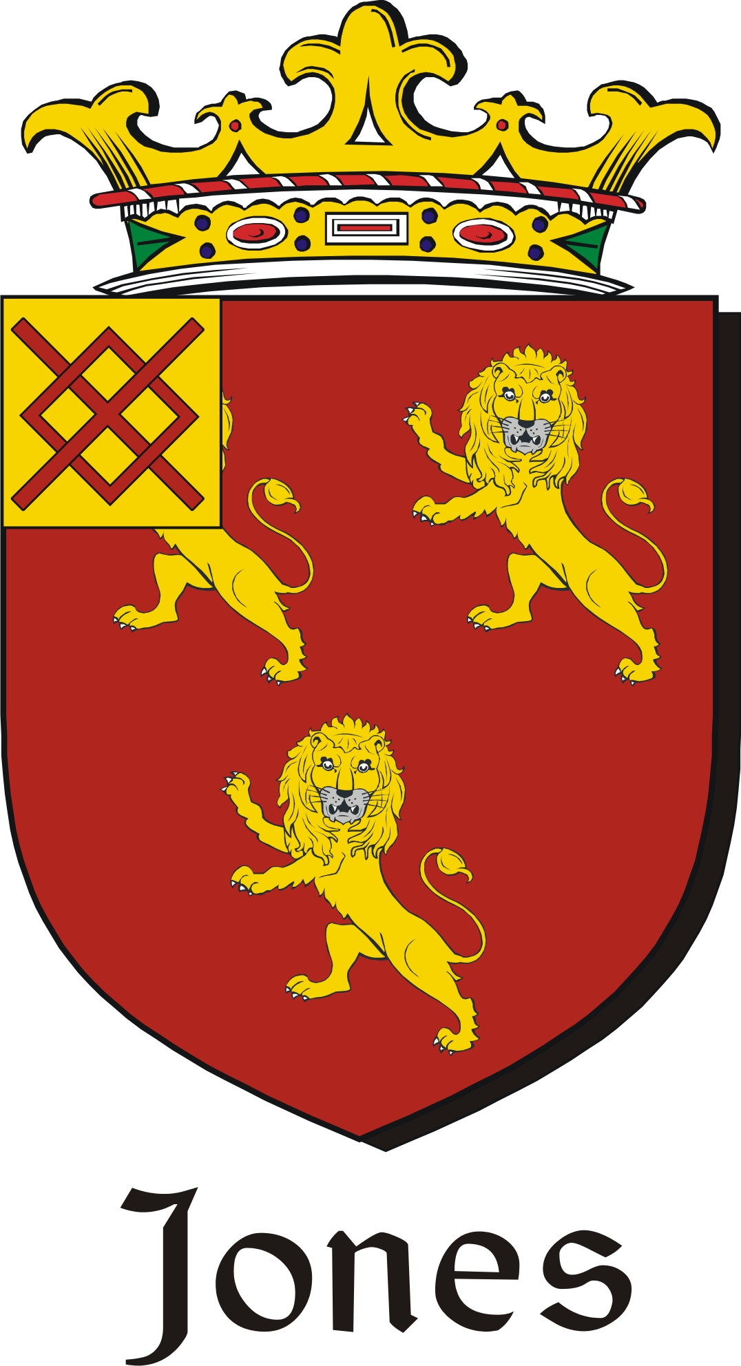 Thumbnail Jones Family Crest / Irish Coat of Arms Image Download